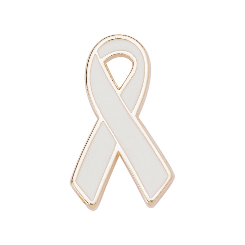 Pin Laço Branco Dourado-PINPIOULCBR